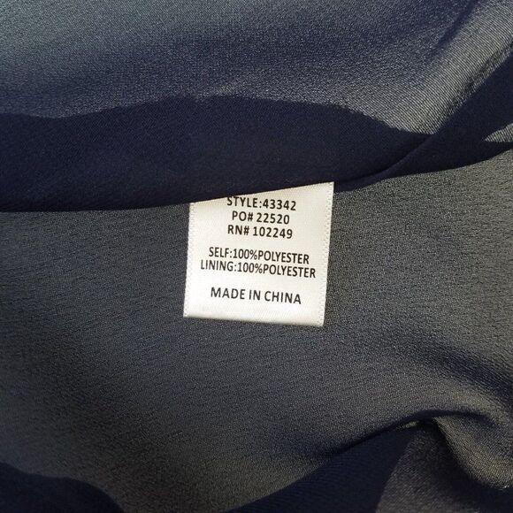 Skies are Blue Womens Small Blue Sleeveless Top Twist Knot Strap Double V Neck - Picture 5 of 7